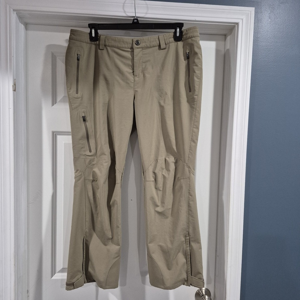 REI Pants‎ Womens 16 Petite Tan Cargo Performance Hiking Stretch Water Resistant